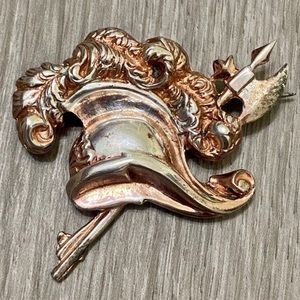 Vintage Sterling Silver Roman Helmet Brooch